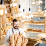 Seller in the bread store